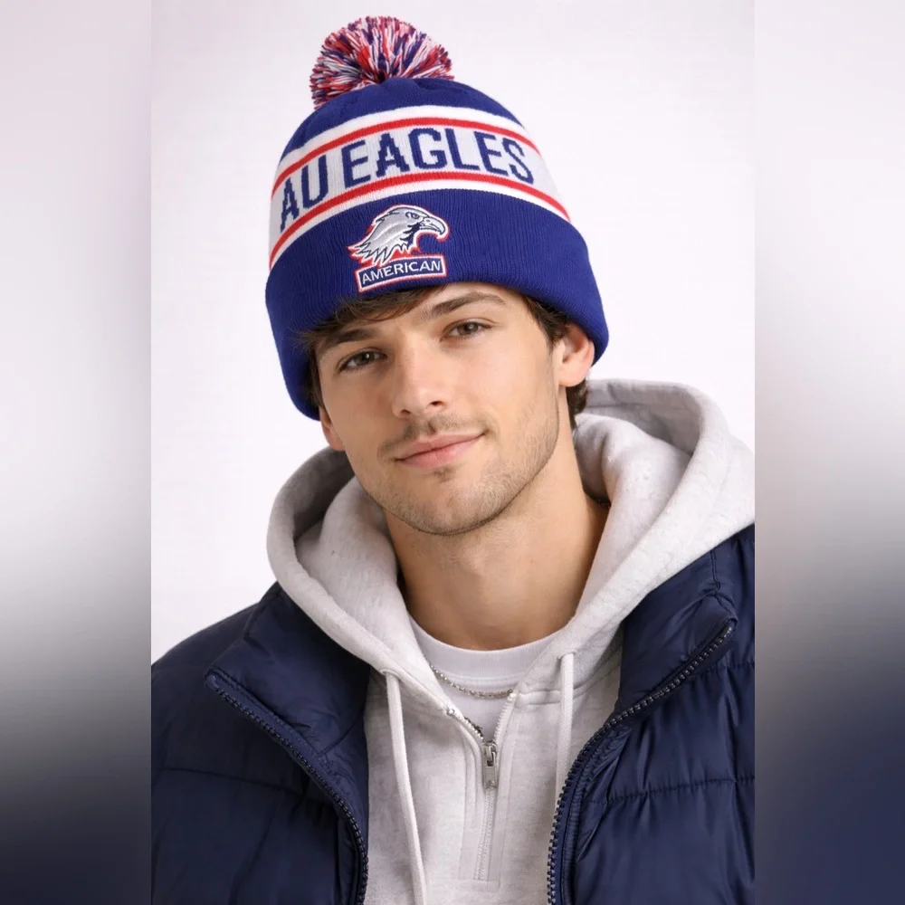 AU Eagles New Era Pom Beanie Y2K‎ Collegiate Sportswear